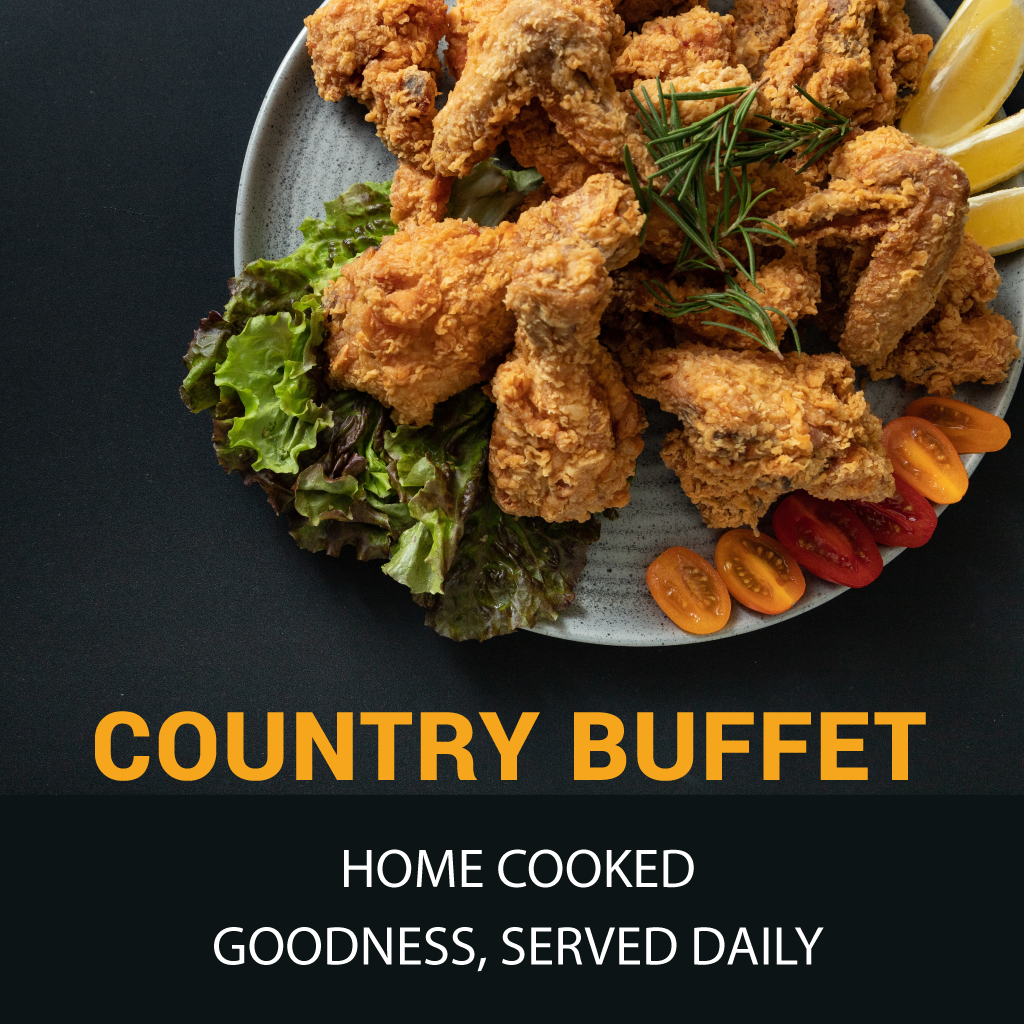 Southern comfort food buffet at The Tomatoes Country Buffet in Kennesaw GA